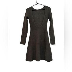 Miss Selfridge Charcoal Long Sleeve Dress